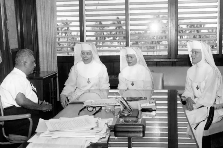 Gov. Guerrero and Franciscan Sisters, 1960s
