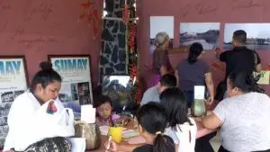 Children's work space at the Back to Sumai event in 2016.