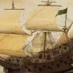 A Naval Encounter between Dutch and Spanish Warships