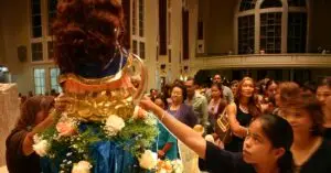 The Catholic religion offered maolekña (better) and metgotña (stronger) spirits, manifested most prominently in the pantheon of Catholic saints and holy figures. Photo courtesy of Paul EC Guerrero.