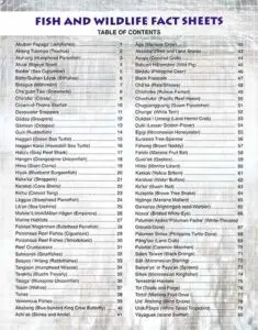 Fish and Wildlife Fact Sheets, 2001
