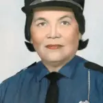 Guam’s first Policewoman Ana LG Sablan, 1992. Tan Ana Family Collection