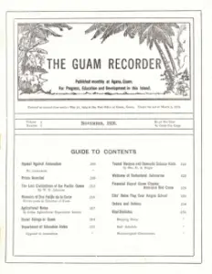 Guam Recorder (1926, November)