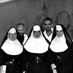 Three Pioneer Sisters of Mercy with Clergy