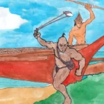 Warriors Attack From Ocean